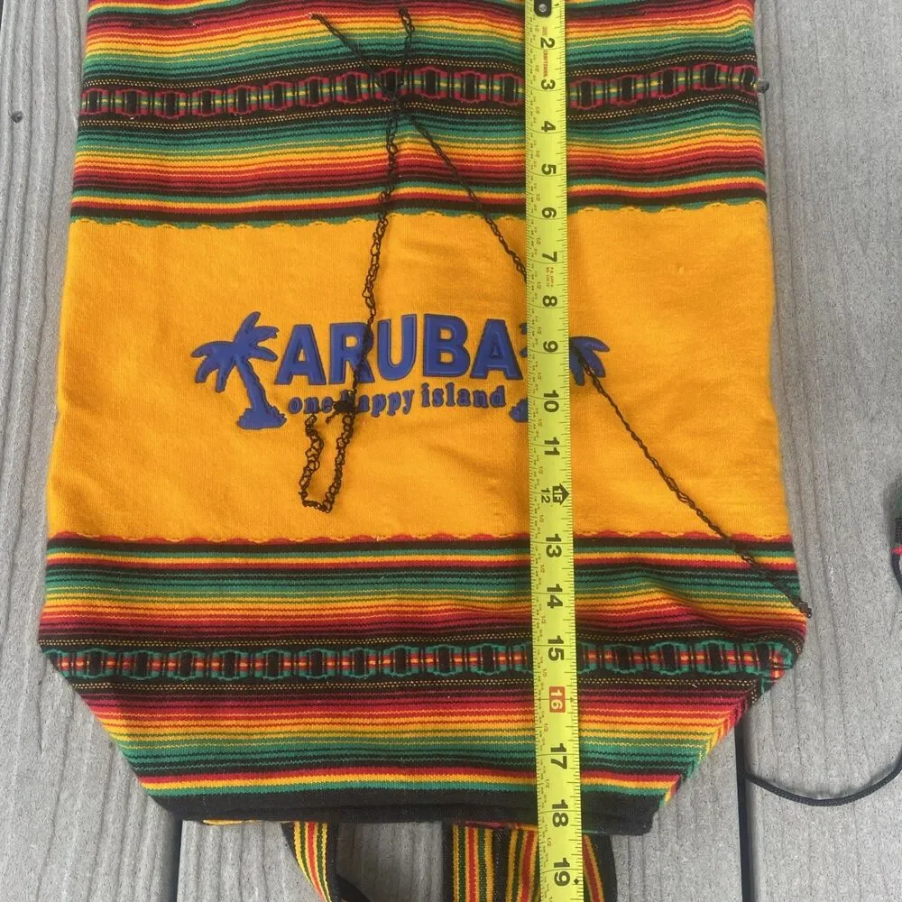 Aruba Beach Carry-On Backpack One Happy Island Two Straps Bright Colors